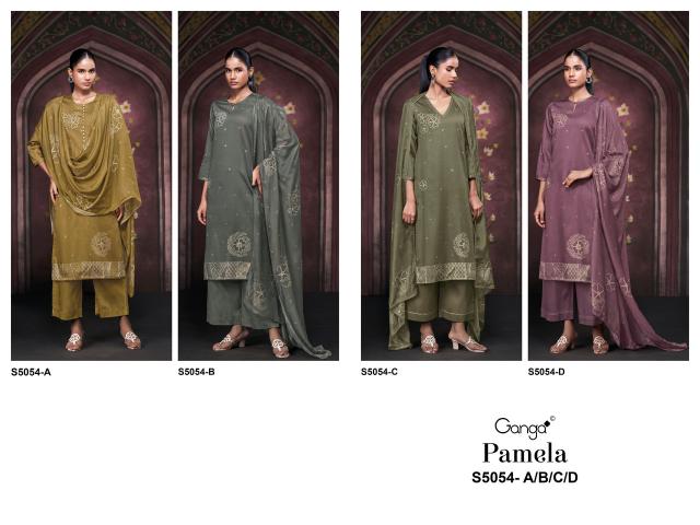 Ganga pamela 5054 wholesale pakistani dress materials